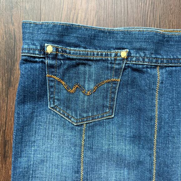 AG Adriano Goldschmied Denim Skirt 'The Frontier' Size 28 Made in USA Cotton - Picture 5 of 11